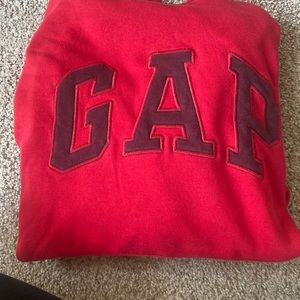 bright red gap hoodie